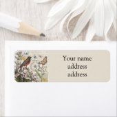 Robin Elegant Vogelvlinder Franse kunst Etiket (Insitu)