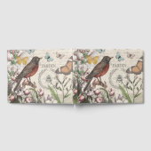 Robin Elegant Vogelvlinder Franse kunst Gastenboek (Volledig)