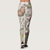 Robin Elegant Vogelvlinder Franse kunst Leggings (Achterkant)
