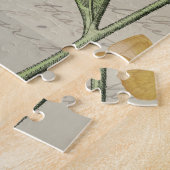 Robin Elegant Vogelvlinder Franse kunst Legpuzzel (Zijkant)