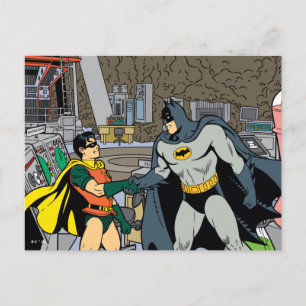 Robin en Batman Handshake Briefkaart