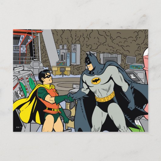 Robin en Batman Handshake Briefkaart (Voorkant)