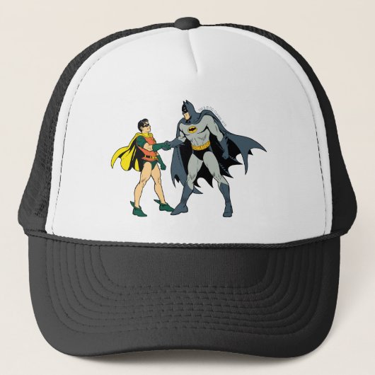 Robin en Batman Handshake Trucker Pet (Voorkant)