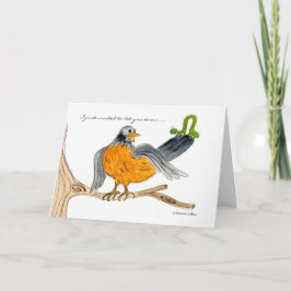 Robin en Green Inch Worm kaart