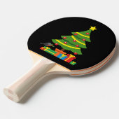 Robin en kleurrijke Cadeaus onder de kerstboom Tafeltennisbatje (Voorkant Gekanteld)