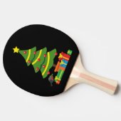 Robin en kleurrijke Cadeaus onder de kerstboom Tafeltennisbatje (Zijkant)