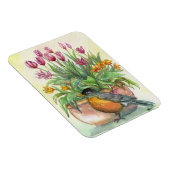 Robin en Tulips Magneet (Rechterzijde)