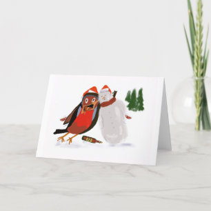 Robin et Friend Joyeux Noël carte