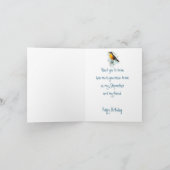Robin Garden Bird Wildlife Stepmoeder Birthday Kaart (Binnen)