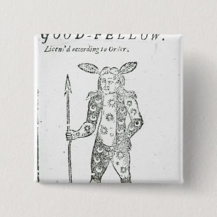 Robin Goodfellow Vierkante Button 5,1 Cm
