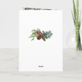 Robin, heilig, pijnhout - Mam Kerstmis Kaart (Achterkant)