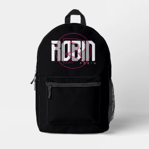 Robin Hi-Tech Naam Graphic Bedrukte Rugzak