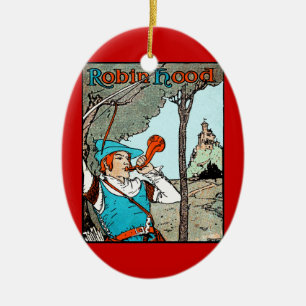 Robin Hood Antiek Illustration Merry Mannen Keramisch Ornament