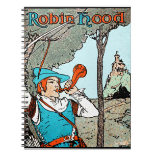 Robin Hood Antiek Illustration Merry Mannen Notitieboek