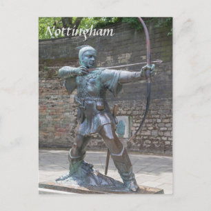 Robin Hood-beeld van de foto van Nottingham Castle Briefkaart