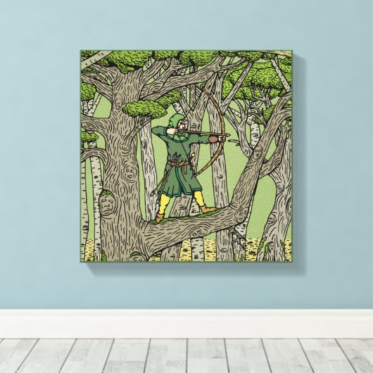 Robin Hood Canvas Afdruk (Insitu (Houten vloer))