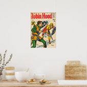Robin Hood  Comic Hoesje Art Poster (Keuken)