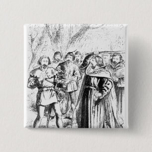 Robin Hood en King Richard I Vierkante Button 5,1 Cm