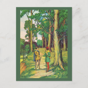 Robin Hood en Little John Briefkaart