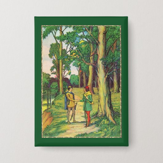 Robin Hood en Little John Button (Voorkant)