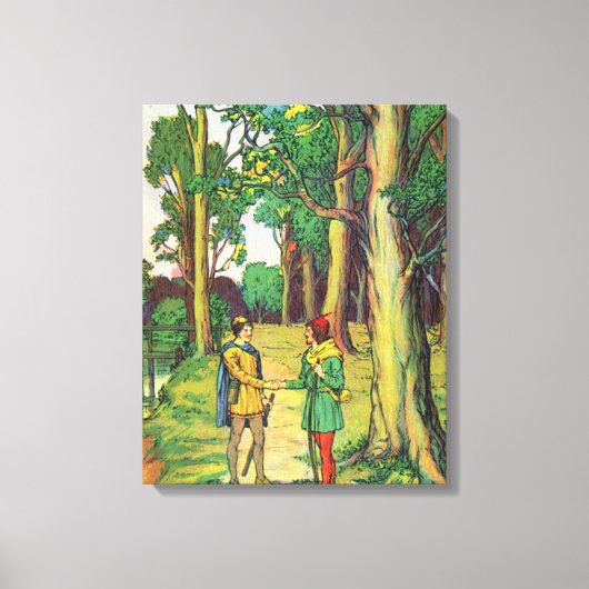 Robin Hood en Little John Canvas Afdruk (Voorkant)