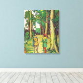 Robin Hood en Little John Canvas Afdruk (Insitu (Houten vloer))