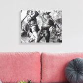 Robin Hood en Little John Canvas Afdruk (Insitu (Woonkamer))