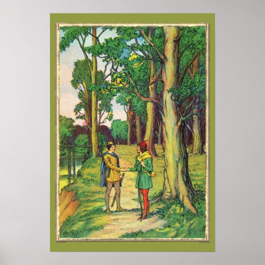 Robin Hood en Little John Poster (Voorkant)