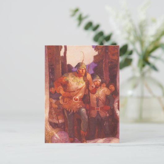  Robin Hood en Zijne Mannen van de NC Wyeth Briefkaart (Staand voorkant)