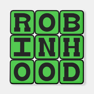 Robin Hood, heldhaftige vogelvrijverklaarde uit Sh Magneet