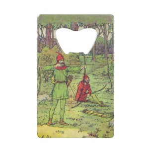 Robin Hood in het bos Kredietkaart Flessenopener