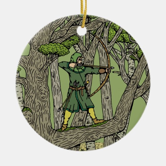 Robin Hood Keramisch Ornament (Voorkant)