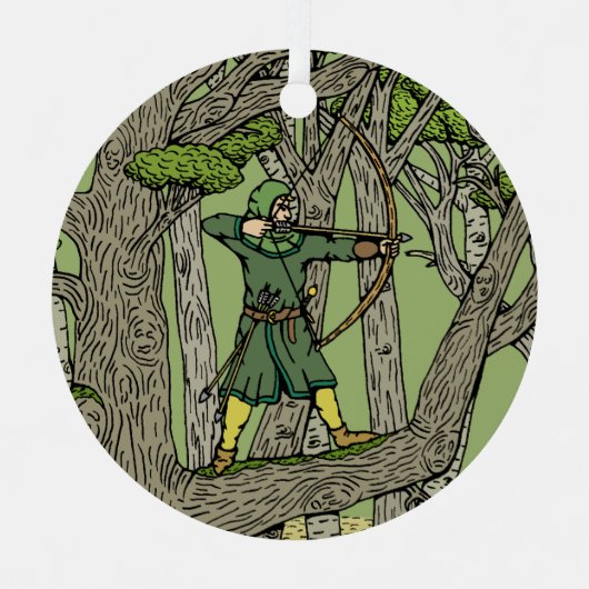 Robin Hood Metalen Ornament (Voorkant)