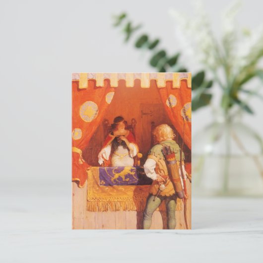 Robin Hood ontmoet Maid Marian door NC Wyeth Briefkaart (Staand voorkant)