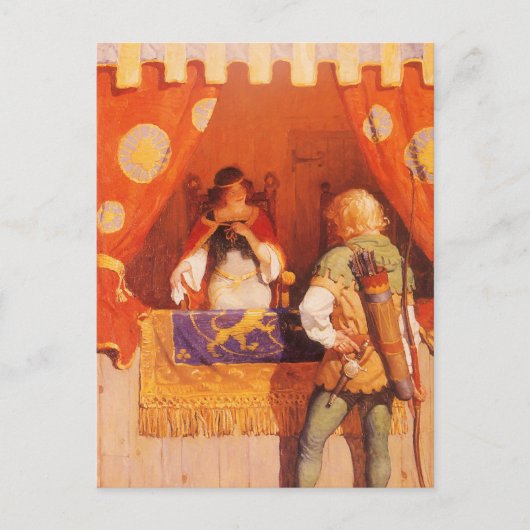 Robin Hood ontmoet Maid Marian door NC Wyeth Briefkaart (Voorkant)