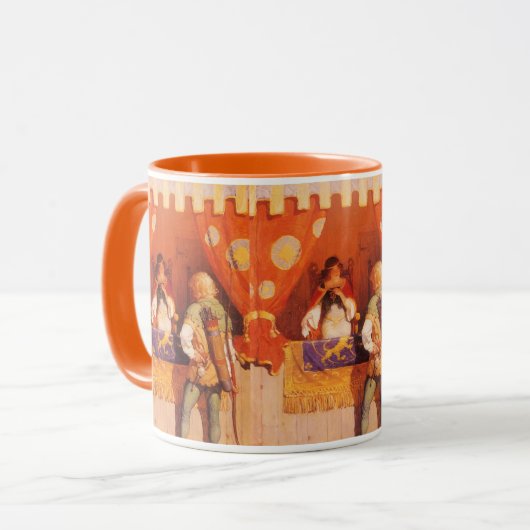 Robin Hood ontmoet Maid Marian door NC Wyeth Mok (Voorkant links)