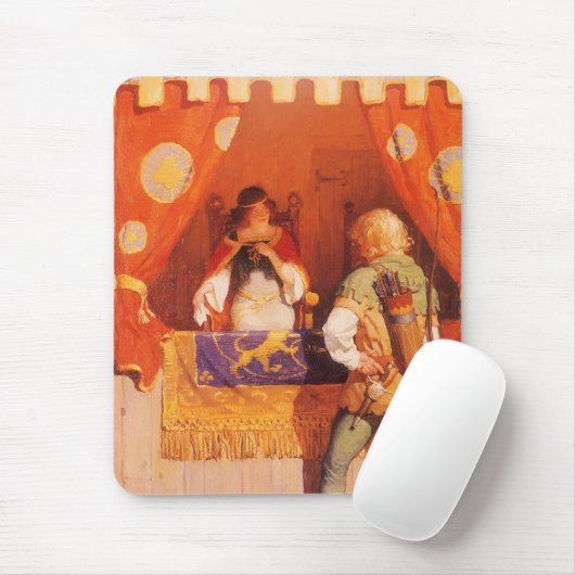 Robin Hood ontmoet Maid Marian door NC Wyeth Muismat (Met muis)