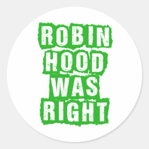 Robin Hood Party — RH had gelijk — We zijn RH Ronde Sticker