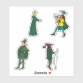 Robin Hood Sticker 4-pack nr. 2 (Vel)