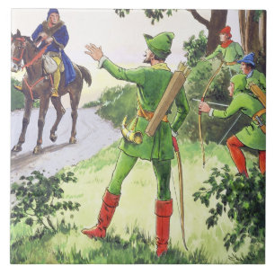 Robin Hood, van 'Peeps in het verleden', gepublice Tegeltje