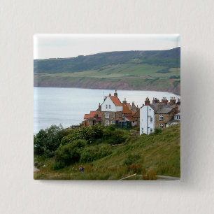 Robin Hood's Bay Vierkante Button 5,1 Cm