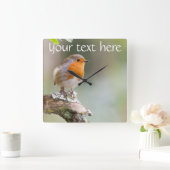 Robin horloge ajouter votre propre texte (Maison)