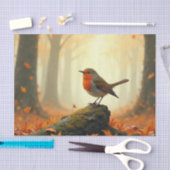 Robin in Herfst/Herfst Bos, bladeren Decoupage Tissuepapier (Craft)