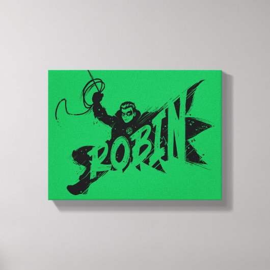 Robin Ink Brush Naam Canvas Afdruk (Voorkant)