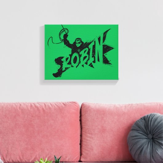 Robin Ink Brush Naam Canvas Afdruk (Insitu (Woonkamer))