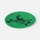 Robin Ink Brush Naam Papieren Bordje (Gekanteld)