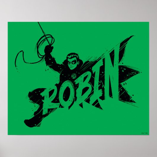 Robin Ink Brush Naam Poster (Voorkant)