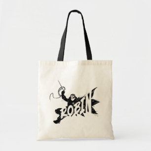 Robin Ink Brush Naam Tote Bag
