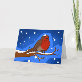 Robin kerstkaart feestdagen kaart
