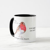 Robin Memorial Mug | “Each Time I See a Robin Mok (Voorkant links)